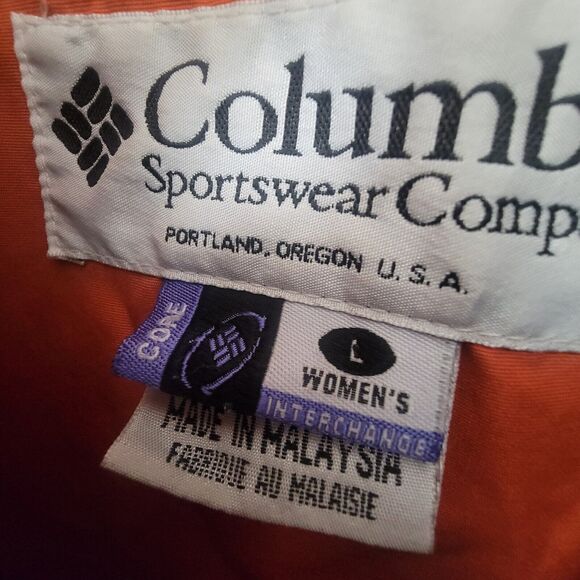 Columbia Challenge Series Jacket Large Womens Orange Gray Shell Only - Picture 12 of 16